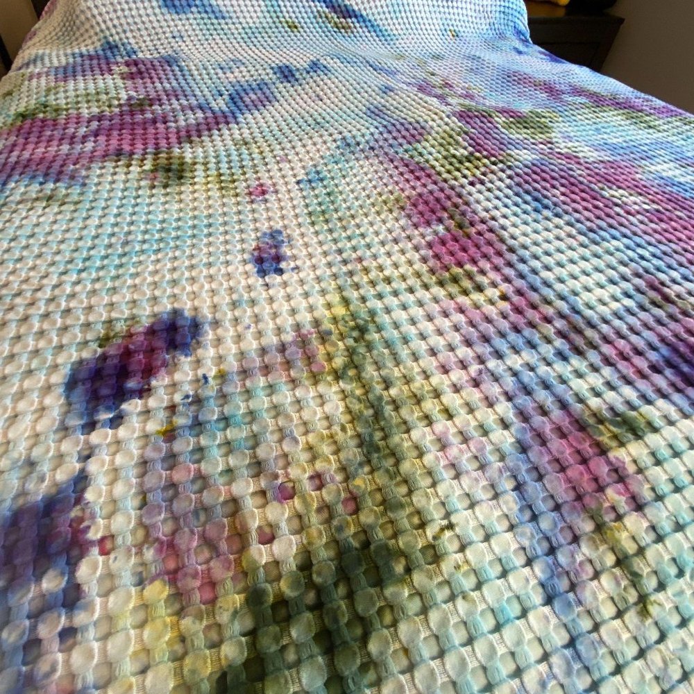 Dyed Waffle Weave Queen Blanket - Picture 3 of 5